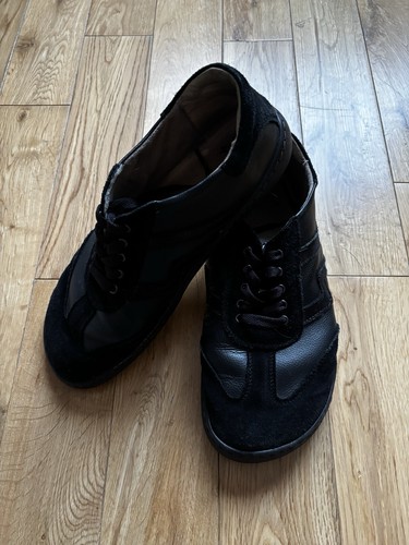 Black barefoot leather shoes - black,